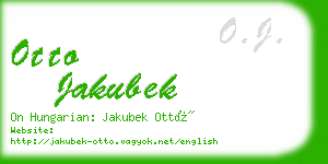 otto jakubek business card